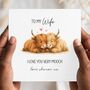 Highland Cow Wife Birthday Card, Funny Card For Partner Or Any Relation, thumbnail 1 of 3
