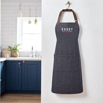King Of The Barbecue Personalised Luxury Apron, 2 of 8
