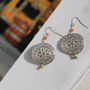 Etched Large Disc Earrings, thumbnail 2 of 3