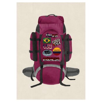 Personalised Travel Backpack Print, 6 of 7