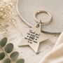 Step Parent Chunky Star Keyring, thumbnail 1 of 2