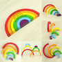 Personalised Wooden Rainbow Stacker New Baby Gift, thumbnail 3 of 4