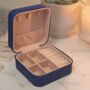 Stocking Filler Portable Jewellery Box Royal Blue, thumbnail 5 of 9