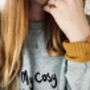 My Cosy Jumper Embroidered Sweatshirt, thumbnail 3 of 7