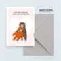 Cute I Love You Punch The Monkey Card, thumbnail 2 of 4