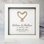 Personalised 4th Anniversary Gift Framed Linen Heart, thumbnail 1 of 7