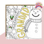 Colour + Send 'Grandad' Snowman Christmas Card, thumbnail 1 of 1