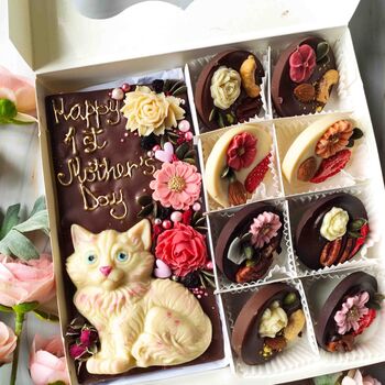 Vegan Chocolate Cat, Personalised Kitty Birthday Gift, 6 of 10