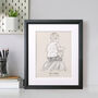 Personalised Monochrome Family Sketch, thumbnail 3 of 9