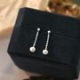 Scarlett White Ivory Silver Pearl Water Drop Gift Earrings, thumbnail 2 of 4