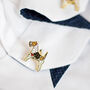 Wire Haired Fox Terrier Gold Plated Enamel Cufflinks, thumbnail 3 of 5