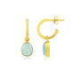 Manhattan Gold Plated And Gemstone Hoop Earrings, thumbnail 4 of 12