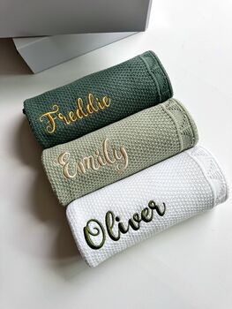 Personalised Baby Blanket |Baby Gift | Newborn Gift, 4 of 8