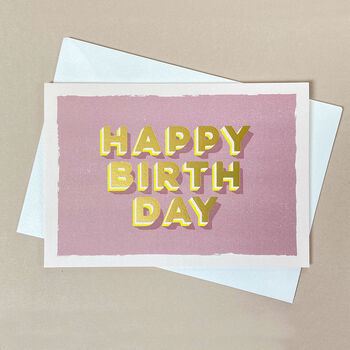 Eight Colour Block 3D Happy Birthday Card Box Set, 7 of 10