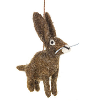 Herbert The Hare Fair Trade Handmade Felt Animal, 2 of 9