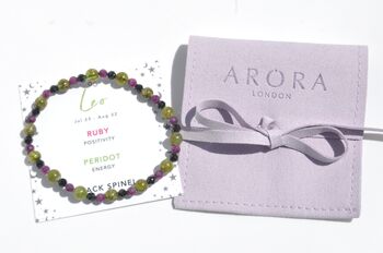 Leo Zodiac Crystal Bracelet Birthday Gift For Her, 5 of 6