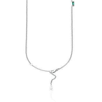 Cleopatra Green Baguette Chain Necklace, 6 of 6