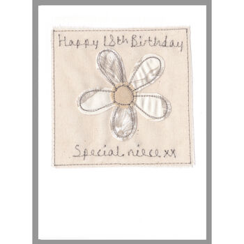 Personalised Blue Flower Birthday Card For Her, 2 of 12