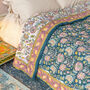 Handcrafted Floral Cotton Bedspread Boho Quilt, thumbnail 2 of 8