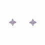 Amethyst Crystal Flower Studs, thumbnail 2 of 3