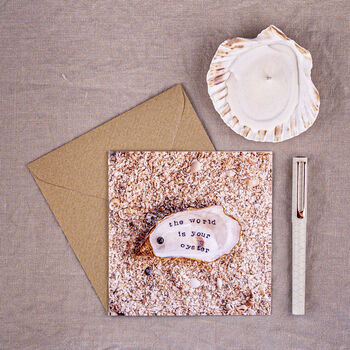 Set Of Five Oyster Shell Greeting Cards, 3 of 6