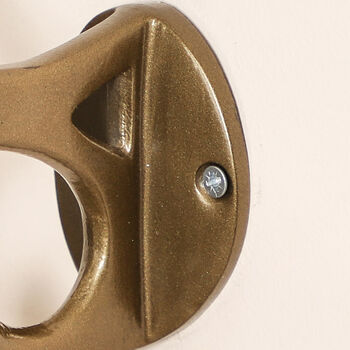 Antique Gold Wall Mounted Valet Hook, 4 of 5