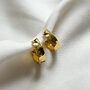 18k Gold Plated Crinkle Hoop Earrings, thumbnail 1 of 5