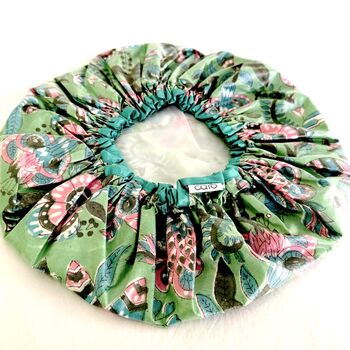 Waterproof Shower Cap In Lottie Print, 2 of 3