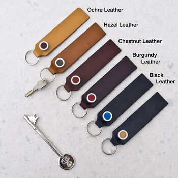 Personalised Classic Leather Key Fob By Johny Todd