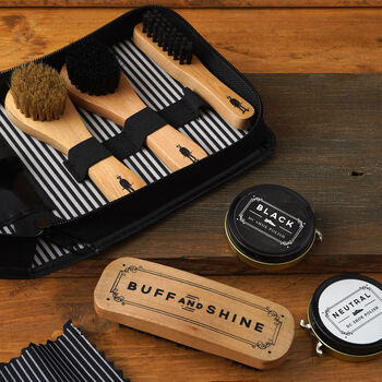 The Dapper Chap 'Buff And Shine' Shoe Cleaning Kit, 2 of 5