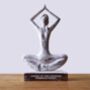 Yoga Lover Gift Wooden Statue, thumbnail 1 of 8