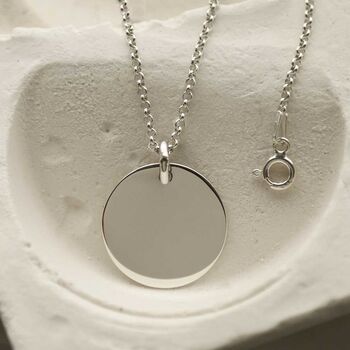 Engravable Sterling Silver Large Tag Necklace, 5 of 9