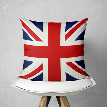 Union Jack Cushion Double Sided Soft Chenille Rectangular, 5 of 12