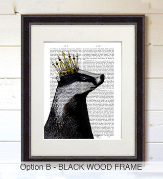Badger King Book Print, Framed Or Unframed, 4 of 8