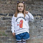 Hallowiener Girls' Halloween Costume Sweatshirt, thumbnail 3 of 4