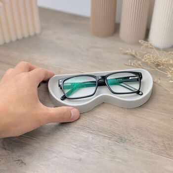 Grey Glasses Holder, Eye Glass Tray And Eyewear Case, 5 of 11