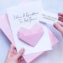 Be My Godparent Personalised Origami Heart Card, thumbnail 1 of 7