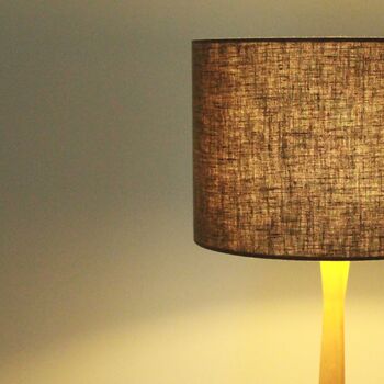 Linen Graphite Grey Lampshade, 5 of 9