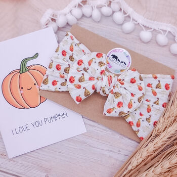 Autumn Pumpkin Bow Headbands, 6 of 7