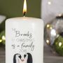Personalised Penguin First Christmas As A Family Candle, thumbnail 4 of 8