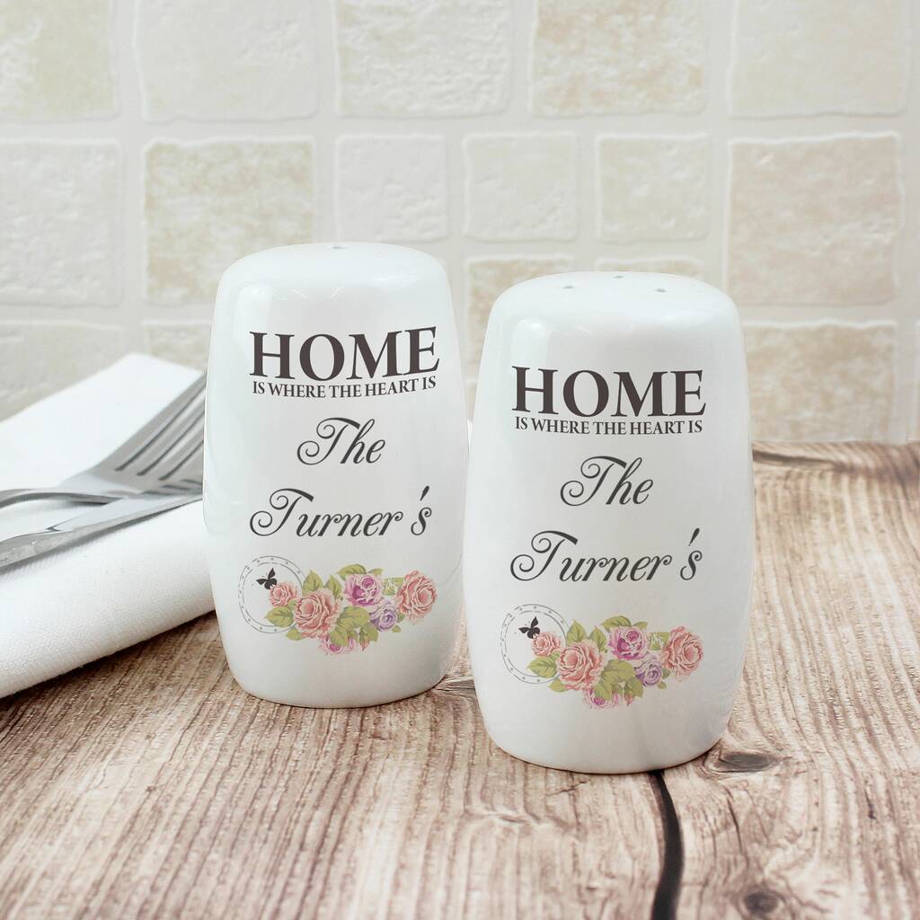 Personalised Salt And Pepper Pots Gift By Sassy Bloom As seen on TV