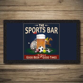 Personalised Bar Runner And Coasters Sports Bar, 2 of 8