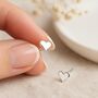 Sterling Silver Heart Stud Earrings – 4mm, thumbnail 1 of 8
