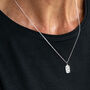 Recycled Silver Scattered Sparkly Dog Tag Necklace, thumbnail 4 of 6