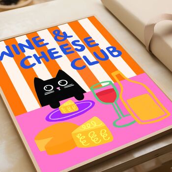 Wine And Cheese Club Print, 4 of 5