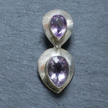 Multi Gemstone Crystal Pendant Set In Sterling Silver, 4 of 12