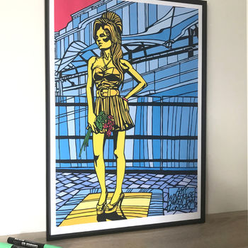 Pop Art Print Of Amy Winehouse Statue In Camden Market, 2 of 5