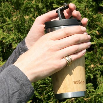 Personalised Reusable Sustainable Bamboo Coffee Cup, 7 of 10