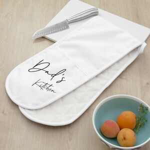 Personalised oven gloves - 2 pcs - Black