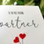 Personalised Birthday Card For Special Partner, Handmade Card, thumbnail 3 of 3